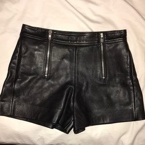 Madewell leather shorts